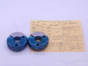 CERTIFIED 13/16 16 UNJ 3A THREAD RING GAGES .8125 GO NO GO PD'S = .7719 & .7683 - DW34907BG5