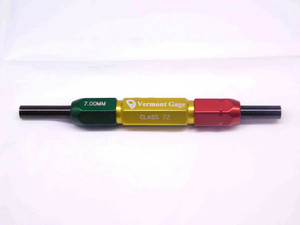 7.000 & 7.150 CLASS ZZ METRIC PIN PLUG GAGE GO NO GO ONSIZE 7 mm .2815 7.00 7.15 - DM0013OB4