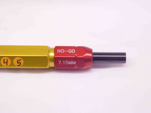 7.000 & 7.150 CLASS ZZ METRIC PIN PLUG GAGE GO NO GO ONSIZE 7 mm .2815 7.00 7.15 - DM0013OB4