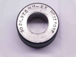 26.975 CLASS XX MASTER PLAIN BORE RING GAGE 27.000 -.025 UNDERSIZE 27 mm 1.0620 - DM0047OB4