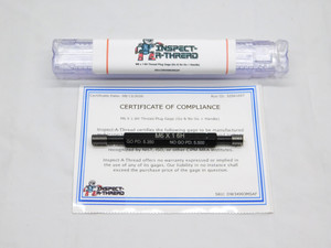 NEW M6 X 1 6H METRIC THREAD PLUG GAGE 6 1.0 GO NO GO P.D.'S = 5.350 & 5.500 - DW34993MSAF
