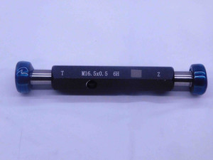NEW M16.5 X .5 6H THREAD PLUG GAGE 16.5 0.5 GO NO GO P.D.'S = 16.175 & 16.294 - DW34994MSAF NEW M16.5 X .5 6H THREAD PLUG GAGE 16.5 0.5 GO NO GO P.D.'S = 16.175 & 16.294 - DW34994MSAF