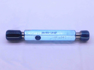 39/64 18 NF THREAD PLUG GAGE .6093 GO NO GO P.D.'S = .5734 & .5817 UNF CHECK - DW34946CT4