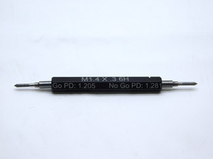 NEW M1.4 X .3 6H METRIC THREAD PLUG GAGE 1.4 0.3 GO NO GO P.D.'S = 1.205 & 1.281 - DW35118MSAF