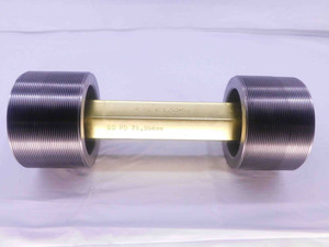 M80 X 1.5 6g METRIC SET THREAD PLUG GAGE 80 GO NO GO P.D.'S = 78.994 & 78.834 - DW35129AG5 M80 X 1.5 6g METRIC SET THREAD PLUG GAGE 80 GO NO GO P.D.'S = 78.994 & 78.834 - DW35129AG5