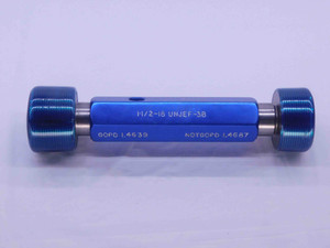 1 1/2 18 UNJEF 3B THREAD PLUG GAGE 1.5 1.50 GO NO GO P.D.'S = 1.4639 & 1.4687 - DW35196BG5