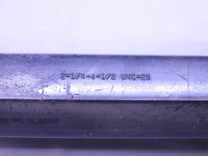 2 1/4 4 1/2 UNC 2B THREAD PLUG GAGE 2.25 2.250 GO ONLY P.D. = 2.1057 2B OR 3B - DW35222BX4