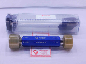 NEW 1 3/8 16 UN 3B VERMONT THREAD PLUG GAGE 1.375 GO NO GO PDS= 1.3344 & 1.3394 - DW35301VTG