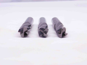 3pcs OSG 1/2" O.D. CENTER CUTTING SQUARE CARBIDE END MILL 4 FL 35309 1" LOC - DM0346BC4