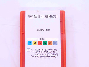 10pcs SANDVIK N331.1A-11 50 08H-PM4230 4230 TiCN CARBIDE MILLING INSERTS - EA0428BM5