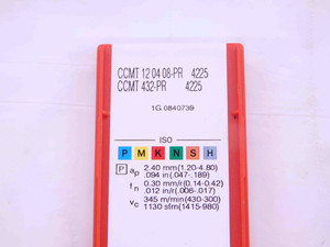 10pcs SANDVIK CCMT 12 04 08-PR 4225 TiCN & TiN CARBIDE INSERTS CCMT 432-PR - EA0455BM5