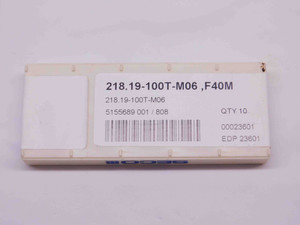 10pcs SECO 218.19-100T-M06 F40M TiAlN & TiN COATED CARBIDE MILLING INSERTS - DM0418BM5