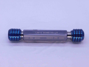 1" 5 ACME 2G LEFT HAND THREAD PLUG GAGE 1.0 5. GO NO GO P.D.'S = .9000 & .9194 - DW35369BI5