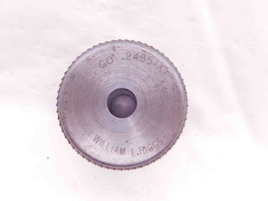 .2485 CLASS X MASTER PLAIN BORE RING GAGE .2500 -.0015 UNDERSIZE 1/4 6.312 mm - EA0535AW5