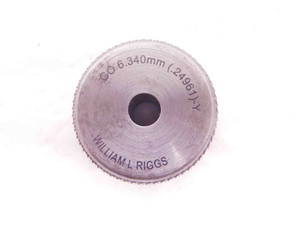 6.340 CLASS Y MASTER PLAIN BORE RING GAGE 6.000 +.340 OVERSIZE 6 mm .2496 6.34 - EA0536AW5