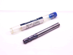 NEW GARR TOOL 1/4 O.D. AlTiN CORNER RADIUS CARBIDE END MILL 4 FL 80147 .06 RAD - DM0569AU5