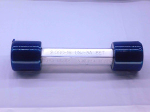 2" 16 UNJ 3A SET THREAD PLUG GAGE 2.0 2.00 GO NO GO P.D.'S = 1.9594 & 1.9554 - DW35382BR5 2" 16 UNJ 3A SET THREAD PLUG GAGE 2.0 2.00 GO NO GO P.D.'S = 1.9594 & 1.9554 - DW35382BR5