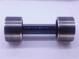 3 3/8 12 UNJ 3A SET THREAD PLUG GAGE 3.375 GO NO GO P.D.'S = 3.3209 & 3.3161 - DW35398BR5