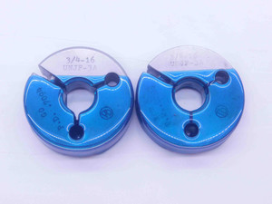 3/4 16 UNJF 3A THREAD RING GAGES .75 .750 .7500 GO NO GO P.D.'S = .7094 & .7056 - DW35552BG5
