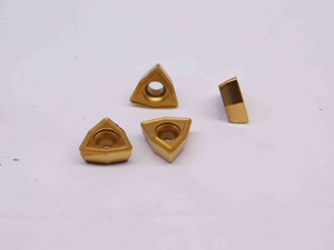 4pcs ALLIED MACHINE AND ENGINEERING OP-05T308-1T C1(K35) TiN CARBIDE INSERTS - DM0638BL5