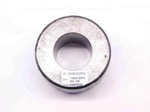 1.0625 MASTER PLAIN BORE RING GAGE ONSIZE 1 1/16 27 mm INSPECTION CHECK - DM0666BR5 1.0625 MASTER PLAIN BORE RING GAGE ONSIZE 1 1/16 27 mm INSPECTION CHECK - DM0666BR5