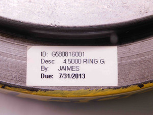 4.5000 CLASS XX MASTER PLAIN BORE RING GAGE ONSIZE 4 1/2 114.300 mm 4.500 CHECK - DM0694BR5