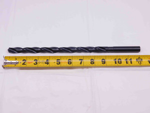 NEW 35/64 O.D. HSS TWIST DRILL BIT 1/2 STRAIGHT SHANK 9" LOC 12 3/16 OAL .5468 - DM0758BL5
