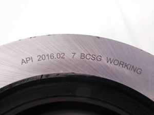 7" 5 BCSG BUTTRESS THREAD CASING API 5B THREAD PLUG GAGE 7.0 5.0 BUTT BTC - BR10010BU5