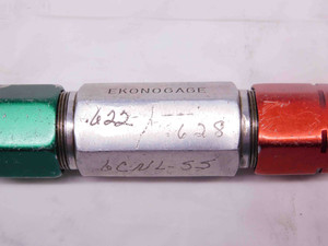 .6220 & .6280 PIN PLUG GAGE GO NO GO .6250 -.0030 UNDERSIZE 5/8 16 mm .622 .628 - DM0854CT4