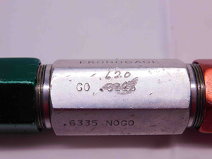 .6200 & .6335 PIN PLUG GAGE GO NO GO .6250 -.0050 UNDERSIZE 5/8 16 mm .620 CHECK - DM0890CT4