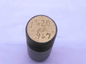 SHOP MADE 1" 20 BRASS THREAD PLUG GAGE 1.0 1.00 1.000 GO ONLY P.D. = .967 CHECK - DW35634BX5