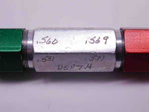 .5600 & .5690 PIN PLUG GAGE GO NO GO .5625 -.0025 9/16 14.224 mm .560 .569 CHECK - DM0925CT4