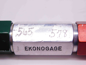 .5650 & .5780 PIN PLUG GAGE GO NO GO .5781 -.0001 37/64 14.681 mm .565 .578 - DM0961CT4