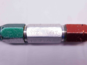 .4980 & .5070 PIN PLUG GAGE GO NO GO .5000 -.0020 UNDERSIZE 1/2 13 mm .498 .507 - DM1061CT4