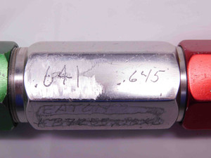 .6410 & .6450 PIN PLUG GAGE GO NO GO .6406 +.0004 41/64 16.281 mm .641 .645 - DM1084CT4