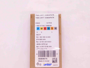 10pcs NEW ISCAR T490 LNHT 130664PNTR IC830 AlTiN & TiN COATED CARBIDE INSERTS - EA0618BL5