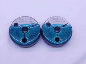 3/8 16 UNC 2A DOUBLE LEAD THREAD RING GAGES .375 GO NO GO P.D.'S = .3331 & .3287 - DW35700BZ5