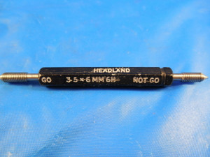 M3.5 X .6 6H METRIC THREAD PLUG GAGE 0.6 GO NO GO P.D.'S = 3.110 & 3.222 M3.5 X .6 6H METRIC THREAD PLUG GAGE 0.6 GO NO GO P.D.'S = 3.110 & 3.222