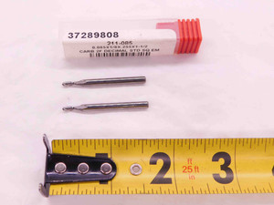 2pcs NEW ACCUPRO 0.085 O.D. 0.255 LOC CARBIDE END MILL 1/8 SHANK 2 FL 37289808 - EA0666AU5