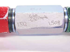 1.5080 & 1.5120 PIN PLUG GAGE GO NO GO 1.5156 -.0036 1 33/64 38.303 1.508 1.512 - EA0839CT4