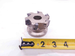 ISCAR 2 1/2 O.D. 90 DEG FACE MILL 1" PILOT 3/8 KEY HOLDS 6 INSERTS ADKT 1505 - EA0870CM4