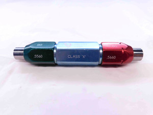 .5560 & .5660 CL X PIN PLUG GAGE GO NO GO .5625 +.0035 9/16 14 mm .556 .566 - NS0063CT4