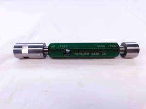 .7525 & .7560 CL Z PIN PLUG GAGE GO NO GO .7500 +.0025 OVERSIZE 3/4 19 mm .756 - NS0069CT4