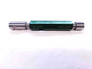 .6275 & .6310 CL Z PIN PLUG GAGE GO NO GO .6250 +.0025 OVERSIZE 5/8 16 mm .631 - NS0072CT4
