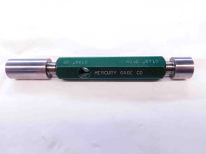 .6610 & .6710 CL Z PIN PLUG GAGE GO NO GO .6719 -.0009 43/64 17 mm .661 .671 - NS0077CT4