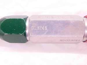.8740 & .8940 CL X PIN PLUG GAGE GO NO GO .8750 -.0010 7/8 22 mm .874 .894 - EA1033BL5