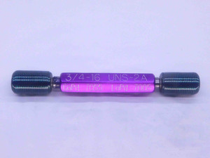 3/4 16 UNS 2A PREPLATE SET THREAD PLUG GAGE .75 GO NO GO P.D.'S = .7055 & .7005 - DW35803AG5