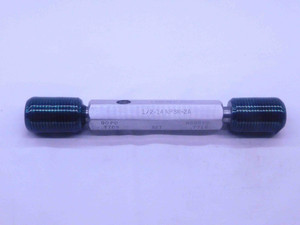 1/2 14 NPSM 2A PIPE SET THREAD PLUG GAGE .5 .50 GO NO GO P.D.'S = .7769 & .7718 - DW35807AG5