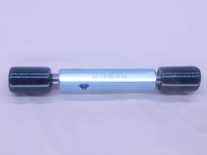 13/16 32 UN 2A SET THREAD PLUG GAGE .8125 GO NO GO P.D.'S = .7911 & .7875 CHECK - DW35808AG5