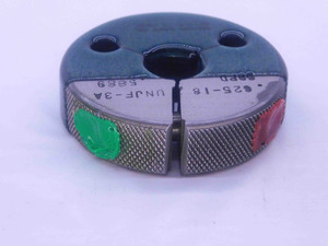 5/8 18 UNJF 3A THREAD RING GAGE .625 .6250 GO ONLY P.D. = .5889 INSPECTION CHECK - DW35823AG5